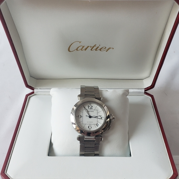 ⌚️CARTIER PASHA C WHITE - Picture 1 of 10
